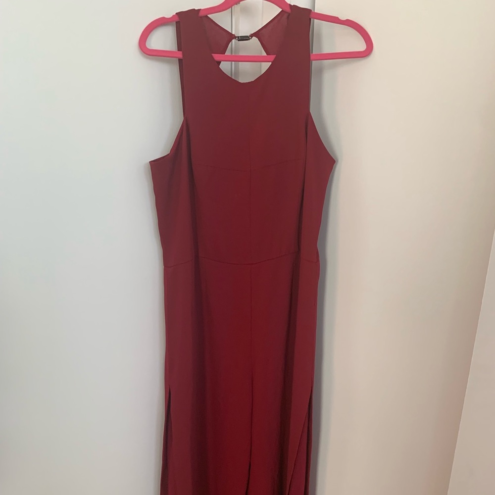 Halston Heritage Jumpsuit Garnet 14P